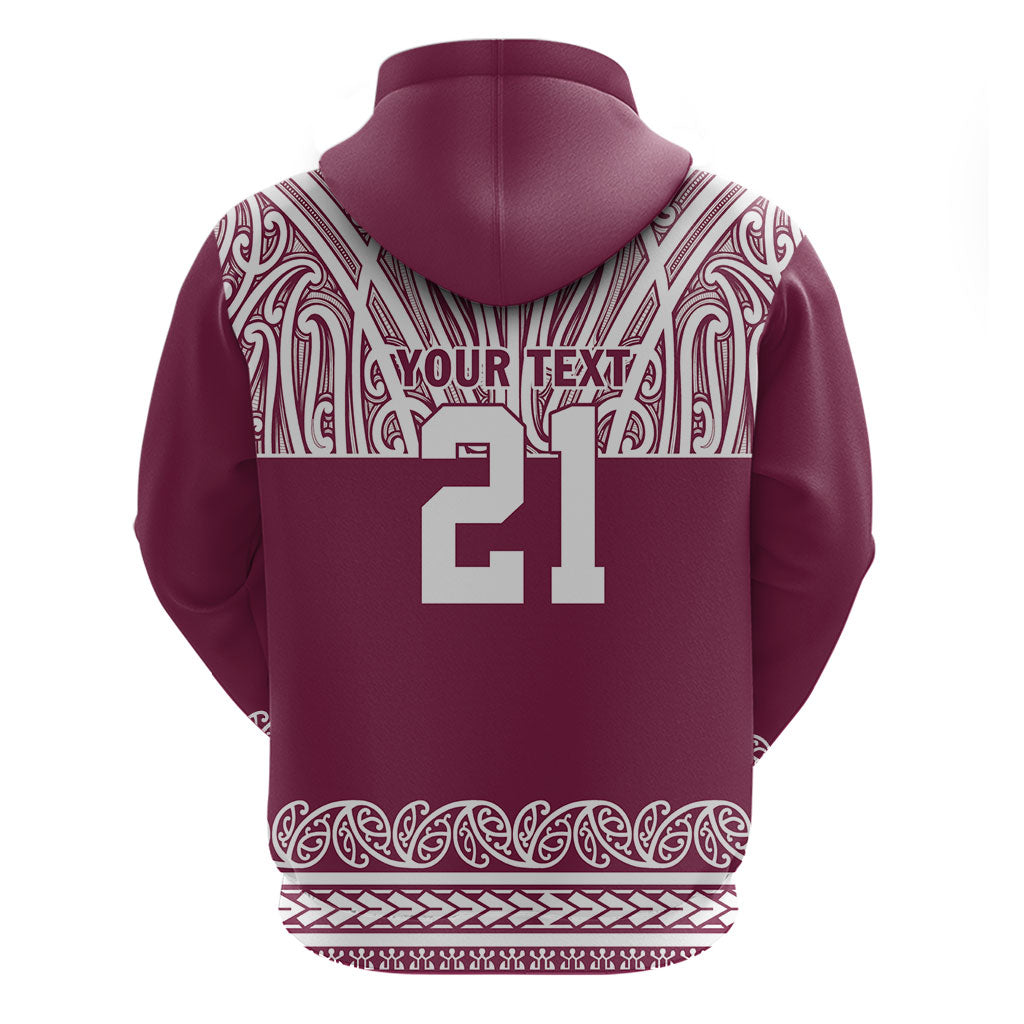 Queensland Maori Nga Hau E Wha Custom Hoodie Polynesian Maori Tribal Pattern LT9 - Polynesian Pride