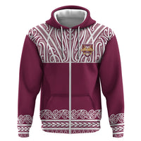 Queensland Maori Nga Hau E Wha Custom Hoodie Polynesian Maori Tribal Pattern LT9 - Polynesian Pride