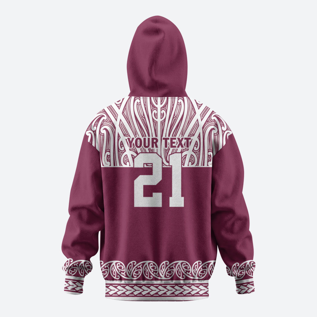 Queensland Maori Nga Hau E Wha Custom Hoodie Polynesian Maori Tribal Pattern LT9 - Polynesian Pride