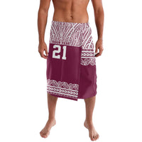 Queensland Maori Nga Hau E Wha Custom Lavalava Polynesian Maori Tribal Pattern LT9 Maroon - Polynesian Pride