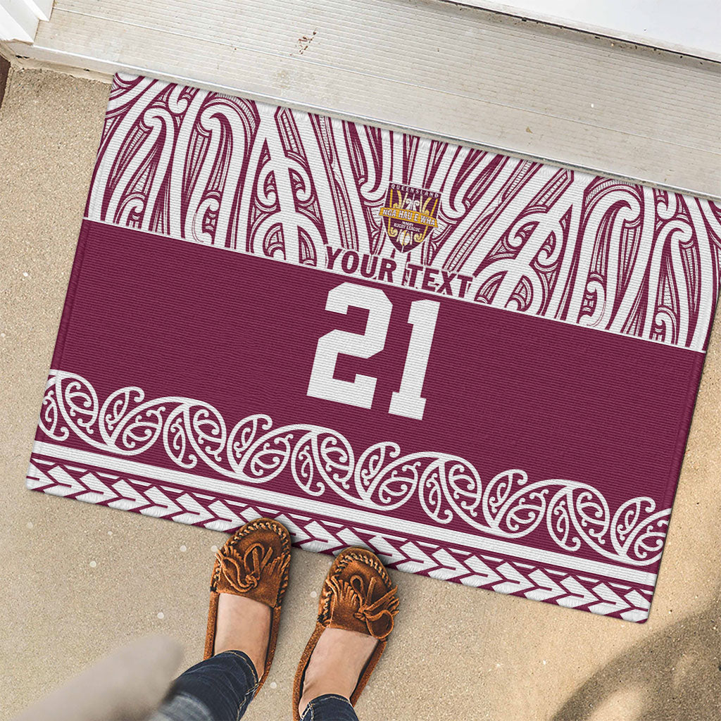 Queensland Maori Nga Hau E Wha Custom Rubber Doormat Polynesian Maori Tribal Pattern LT9 - Polynesian Pride