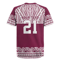 Queensland Maori Nga Hau E Wha Custom Rugby Jersey Polynesian Maori Tribal Pattern LT9 - Polynesian Pride
