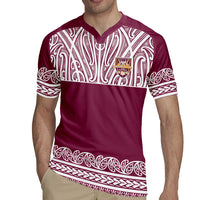 Queensland Maori Nga Hau E Wha Custom Rugby Jersey Polynesian Maori Tribal Pattern LT9 - Polynesian Pride
