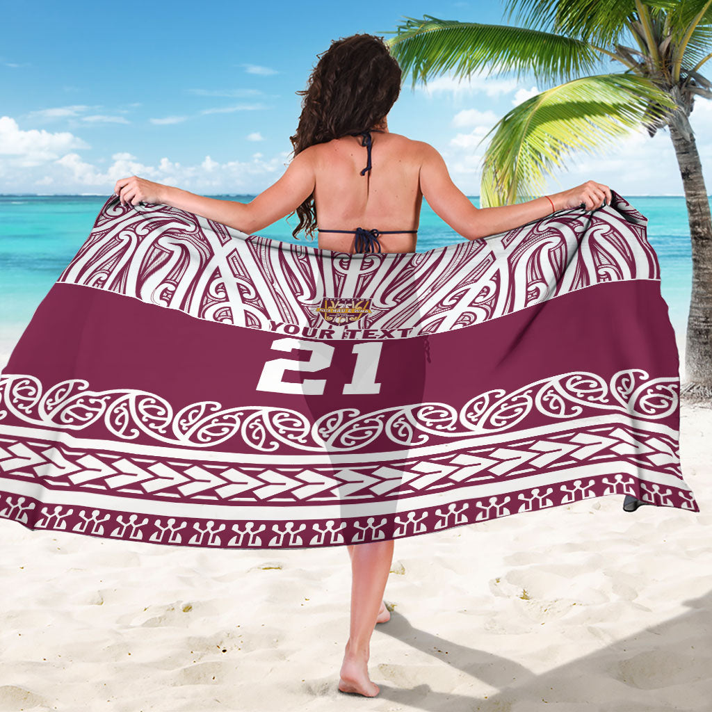 Queensland Maori Nga Hau E Wha Custom Sarong Polynesian Maori Tribal Pattern LT9 - Polynesian Pride