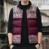 Queensland Maori Nga Hau E Wha Custom Sleeveless Puffer Jacket Polynesian Maori Tribal Pattern LT9 - Polynesian Pride