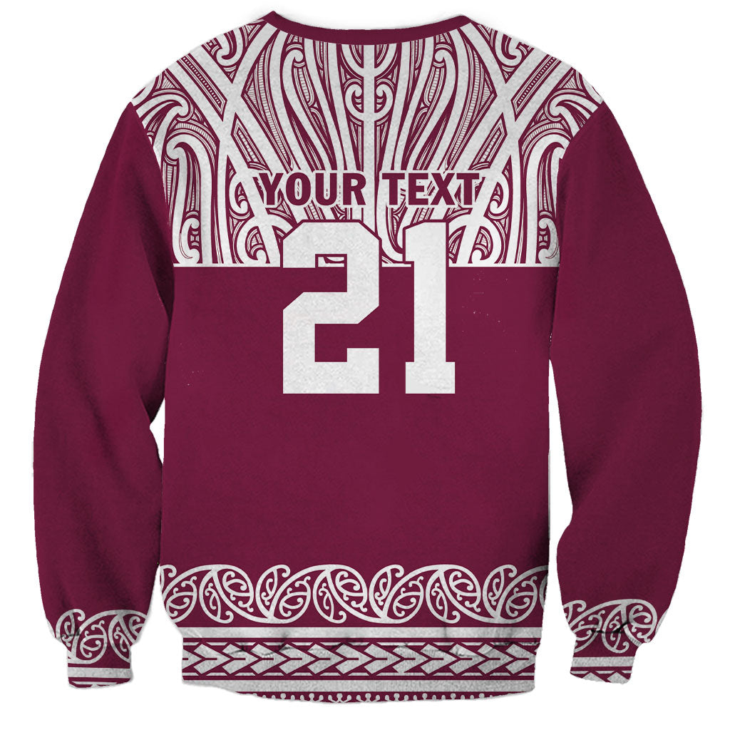 Queensland Maori Nga Hau E Wha Custom Sweatshirt Polynesian Maori Tribal Pattern LT9 - Polynesian Pride