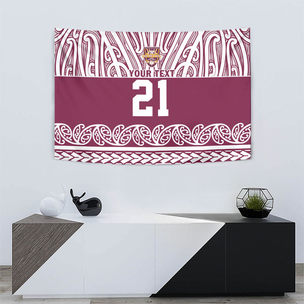 Queensland Maori Nga Hau E Wha Custom Tapestry Polynesian Maori Tribal Pattern LT9 - Polynesian Pride