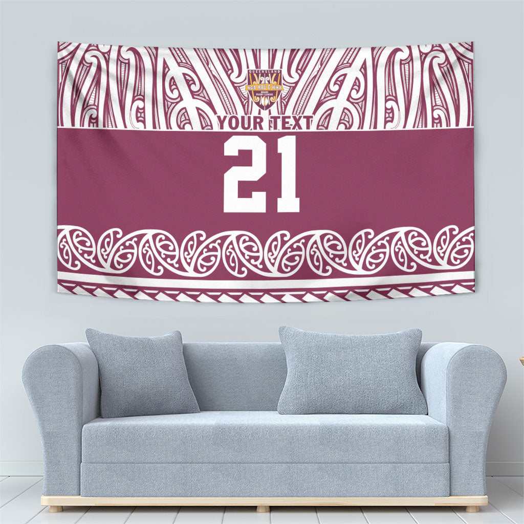 Queensland Maori Nga Hau E Wha Custom Tapestry Polynesian Maori Tribal Pattern LT9 - Polynesian Pride