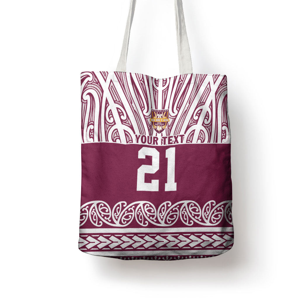 Queensland Maori Nga Hau E Wha Custom Tote Bag Polynesian Maori Tribal Pattern LT9 - Polynesian Pride