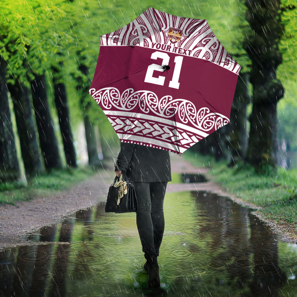 Queensland Maori Nga Hau E Wha Custom Umbrella Polynesian Maori Tribal Pattern LT9 - Polynesian Pride