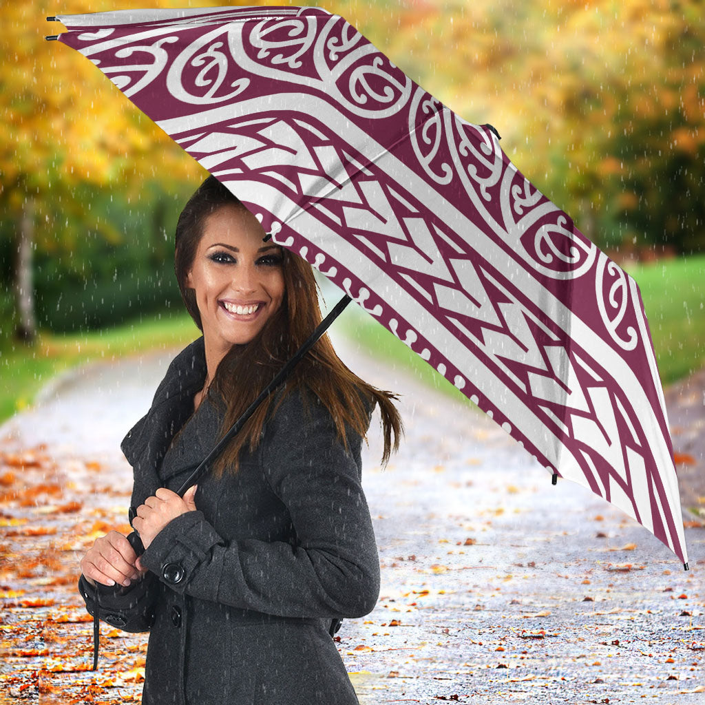 Queensland Maori Nga Hau E Wha Custom Umbrella Polynesian Maori Tribal Pattern LT9 - Polynesian Pride