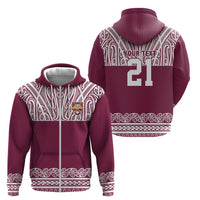 Queensland Maori Nga Hau E Wha Custom Zip Hoodie Polynesian Maori Tribal Pattern LT9 - Polynesian Pride