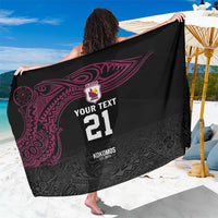 Queensland Papua New Guinea Custom Sarong All Black Pacific PNG Tribal Style LT9 One Size 44 x 66 inches Black - Polynesian Pride