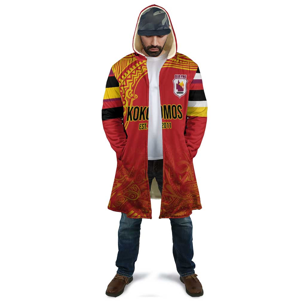 Queensland Papua New Guinea Custom Cloak All Red Pacific PNG Tribal Style LT9 - Polynesian Pride