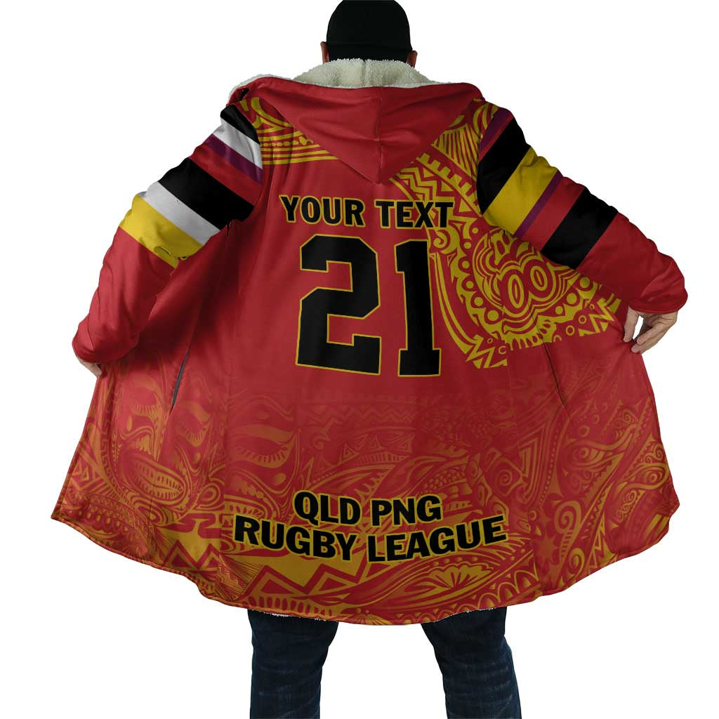 Queensland Papua New Guinea Custom Cloak All Red Pacific PNG Tribal Style LT9 - Polynesian Pride