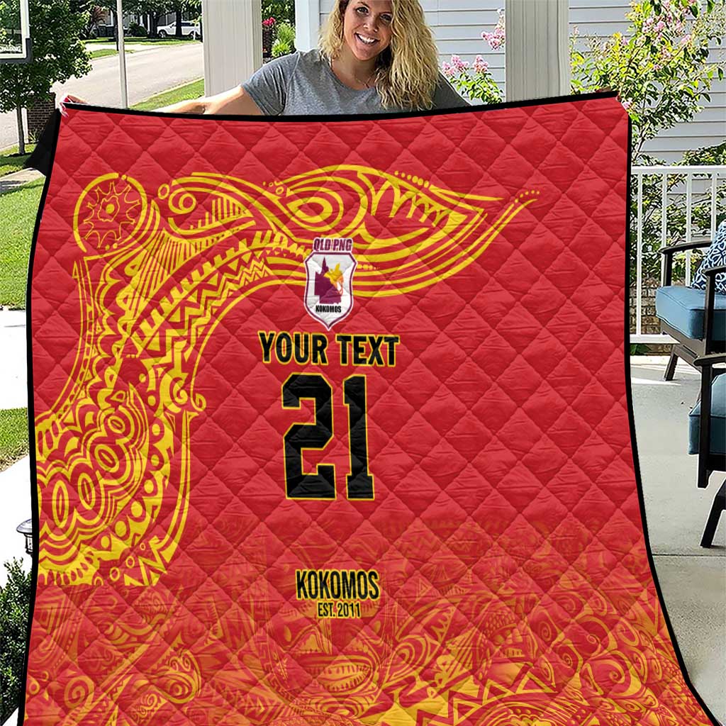 Queensland Papua New Guinea Custom Quilt All Red Pacific PNG Tribal Style LT9 Red - Polynesian Pride
