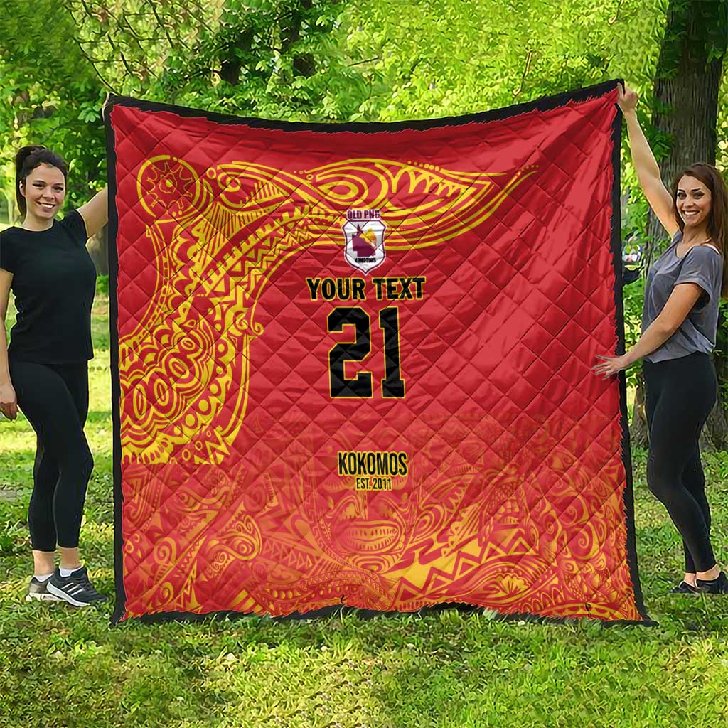 Queensland Papua New Guinea Custom Quilt All Red Pacific PNG Tribal Style LT9 - Polynesian Pride