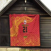 Queensland Papua New Guinea Custom Quilt All Red Pacific PNG Tribal Style LT9 - Polynesian Pride