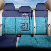 Queensland Samoa Custom Back Car Seat Cover Blue Pacific Polynesian Tribal Pattern LT9 One Size Blue - Polynesian Pride