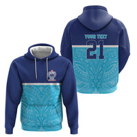Queensland Samoa Custom Hoodie Blue Pacific Polynesian Tribal Pattern LT9 - Polynesian Pride