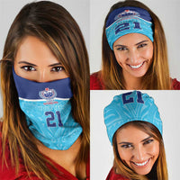 Queensland Samoa Custom Neck Gaiter Blue Pacific Polynesian Tribal Pattern LT9 - Polynesian Pride