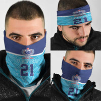 Queensland Samoa Custom Neck Gaiter Blue Pacific Polynesian Tribal Pattern LT9 - Polynesian Pride