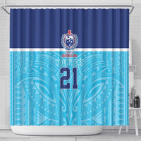 Queensland Samoa Custom Shower Curtain Blue Pacific Polynesian Tribal Pattern LT9 - Polynesian Pride