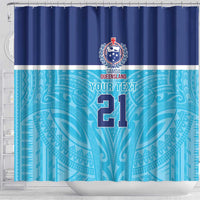 Queensland Samoa Custom Shower Curtain Blue Pacific Polynesian Tribal Pattern LT9 - Polynesian Pride