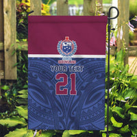 Queensland Samoa Custom Garden Flag Maroon-Blue Pacific Polynesian Tribal Pattern LT9 Garden Flag Dark Blue - Polynesian Pride