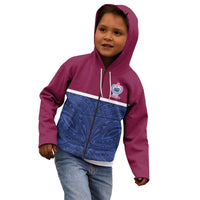 Queensland Samoa Custom Kid Hoodie Maroon-Blue Pacific Polynesian Tribal Pattern LT9 - Polynesian Pride