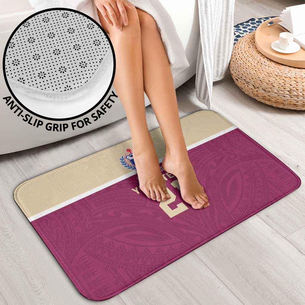 Queensland Samoa Custom Bathroom Set Maroon Pacific Polynesian Tribal Pattern LT9 - Polynesian Pride
