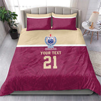 Queensland Samoa Custom Bedding Set Maroon Pacific Polynesian Tribal Pattern LT9 - Polynesian Pride