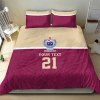 Queensland Samoa Custom Bedding Set Maroon Pacific Polynesian Tribal Pattern LT9 - Polynesian Pride