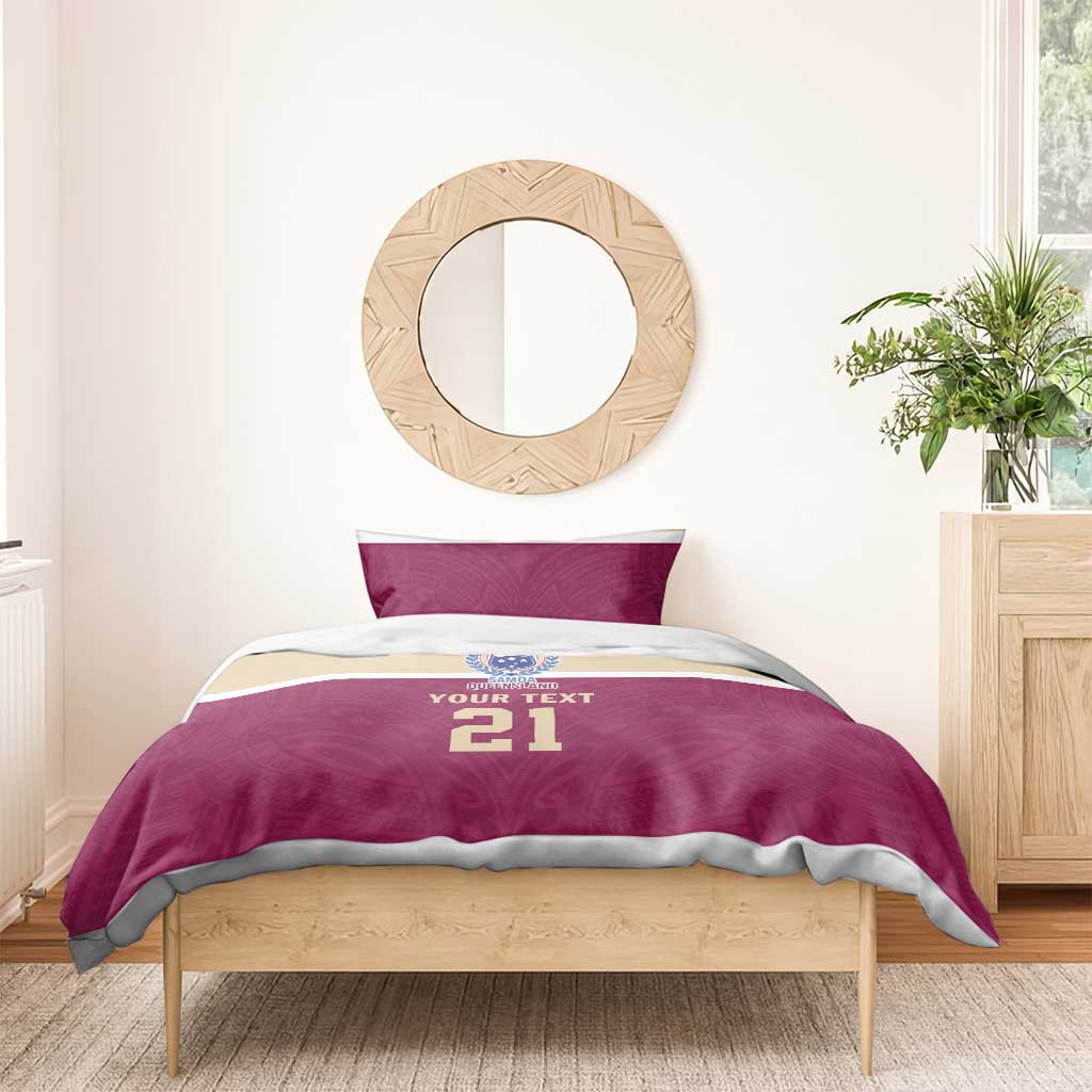 Queensland Samoa Custom Bedding Set Maroon Pacific Polynesian Tribal Pattern LT9 - Polynesian Pride