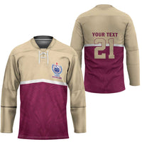 Queensland Samoa Custom Hockey Jersey Maroon Pacific Polynesian Tribal Pattern LT9 - Polynesian Pride
