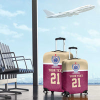 Queensland Samoa Custom Luggage Cover Maroon Pacific Polynesian Tribal Pattern LT9 - Polynesian Pride