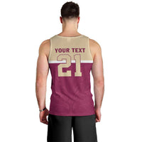 Queensland Samoa Custom Men Tank Top Maroon Pacific Polynesian Tribal Pattern LT9 - Polynesian Pride