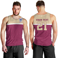 Queensland Samoa Custom Men Tank Top Maroon Pacific Polynesian Tribal Pattern LT9 - Polynesian Pride