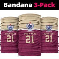 Queensland Samoa Custom Neck Gaiter Maroon Pacific Polynesian Tribal Pattern LT9 package One Size: 25*50cm Maroon - Polynesian Pride