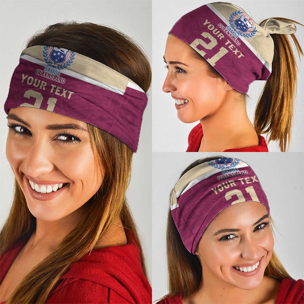 Queensland Samoa Custom Neck Gaiter Maroon Pacific Polynesian Tribal Pattern LT9 - Polynesian Pride