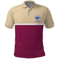Queensland Samoa Custom Polo Shirt Maroon Pacific Polynesian Tribal Pattern LT9 Maroon - Polynesian Pride
