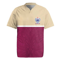 Queensland Samoa Custom Rugby Jersey Maroon Pacific Polynesian Tribal Pattern LT9 Maroon - Polynesian Pride