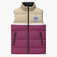 Queensland Samoa Custom Sleeveless Puffer Jacket Maroon Pacific Polynesian Tribal Pattern LT9 Unisex Maroon - Polynesian Pride