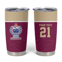 Queensland Samoa Custom Tumbler Cup Maroon Pacific Polynesian Tribal Pattern LT9 Maroon - Polynesian Pride