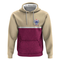 Queensland Samoa Custom Zip Hoodie Maroon Pacific Polynesian Tribal Pattern LT9 Pullover Hoodie Maroon - Polynesian Pride