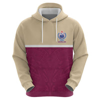 Queensland Samoa Custom Zip Hoodie Maroon Pacific Polynesian Tribal Pattern LT9 - Polynesian Pride