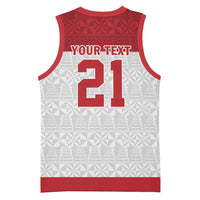 Queensland Tonga Custom Basketball Jersey QLD with Tongan Ngatu Pattern LT9 - Polynesian Pride