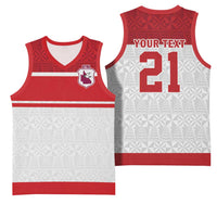 Queensland Tonga Custom Basketball Jersey QLD with Tongan Ngatu Pattern LT9 - Polynesian Pride