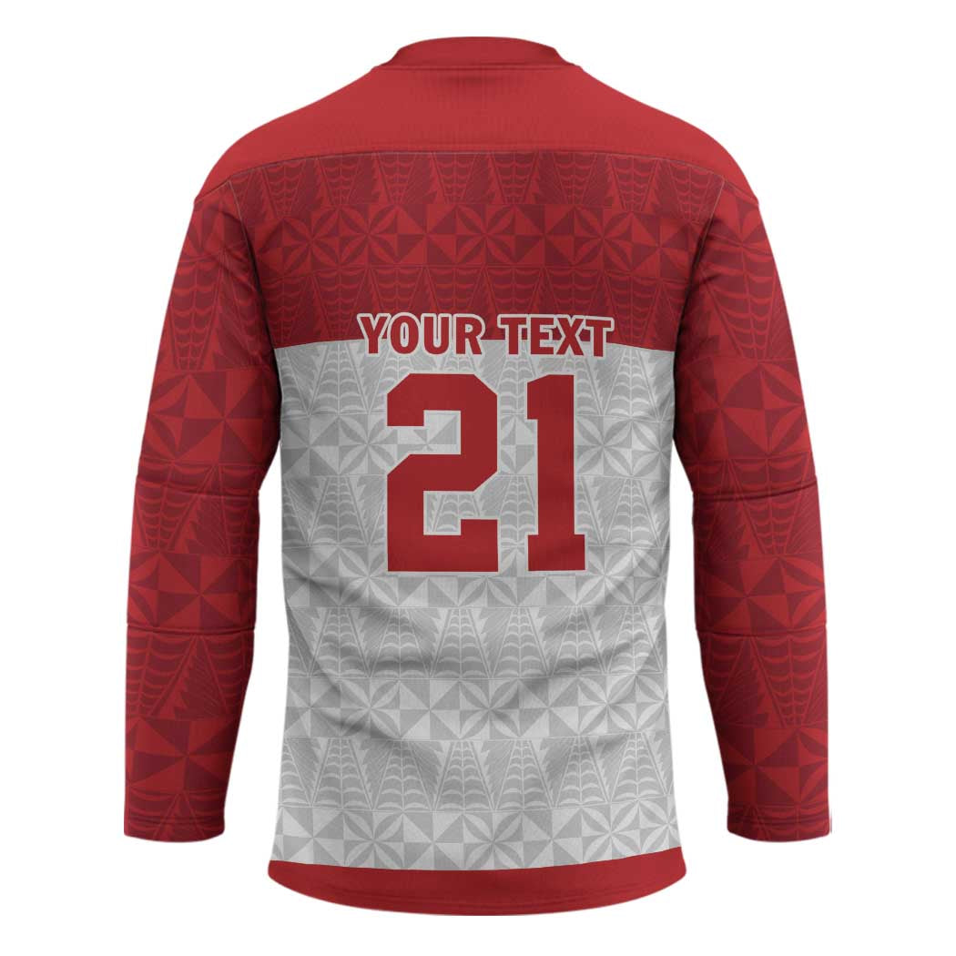 Queensland Tonga Custom Hockey Jersey QLD with Tongan Ngatu Pattern LT9 - Polynesian Pride