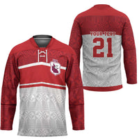 Queensland Tonga Custom Hockey Jersey QLD with Tongan Ngatu Pattern LT9 - Polynesian Pride